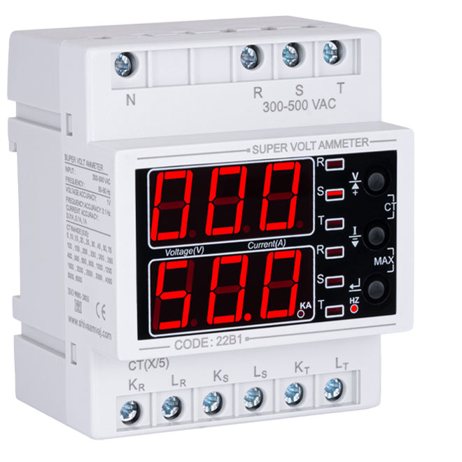 سوپر ولت آمپر متر سه فاز تک فاز ۷۱ شیوا امواج