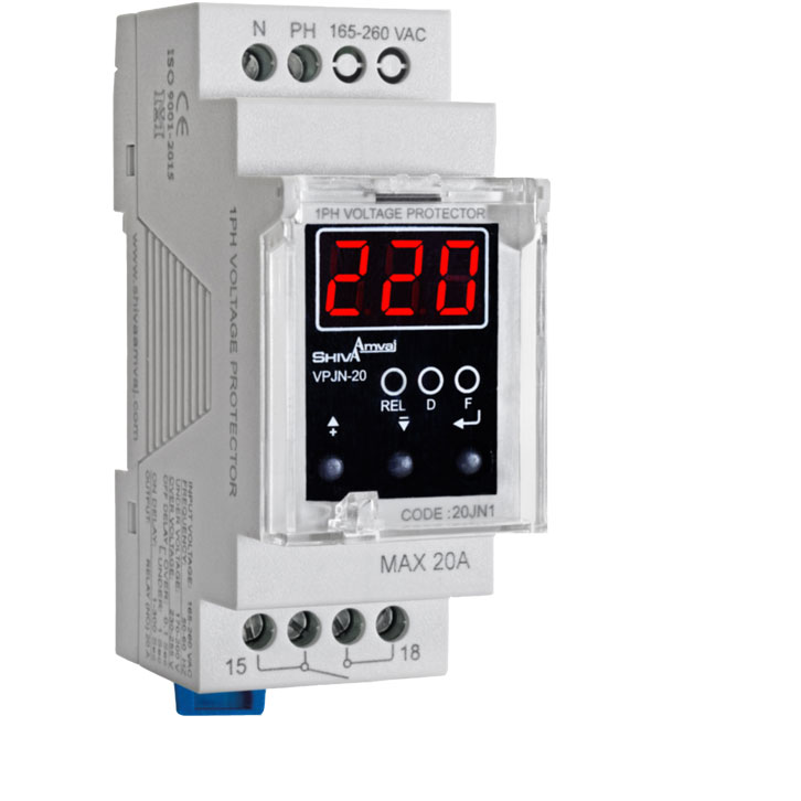 محافظ ولتاژ تک فاز دیجیتال شیوا امواج مدل VPJN-20