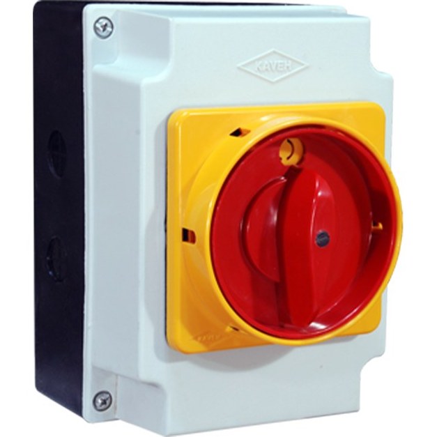 جعبه محافظ 25 آمپر پلاستیکی با صفحه معمولی از بالا کاوه