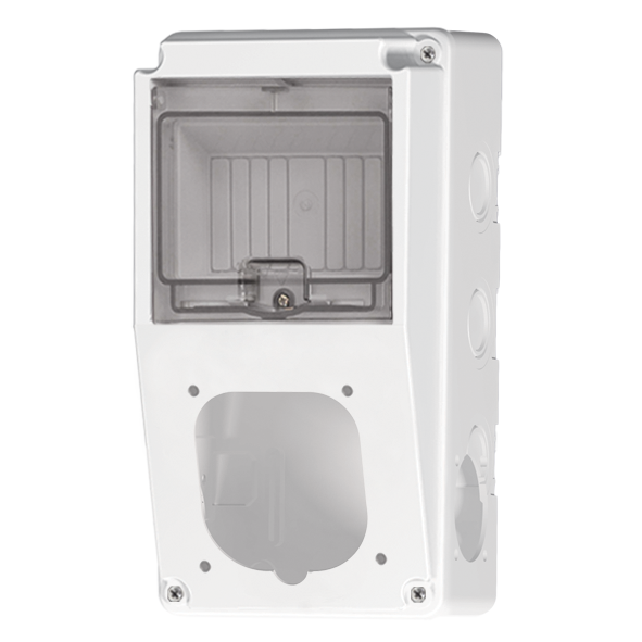 جعبه توزیع ترکیبی ( پانچ شده ) با درب شفاف ( PC ) ابعاد 120×130×240 پارسا