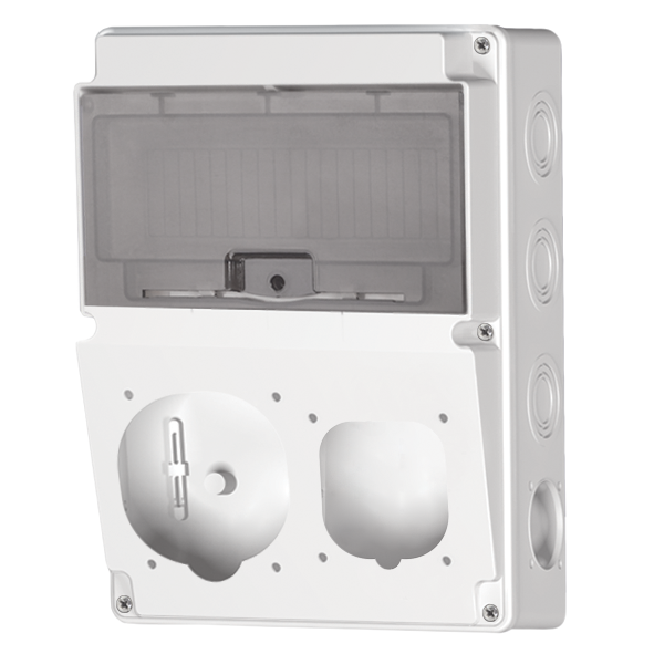 جعبه توزیع ترکیبی ( پانچ شده ) با درب شفاف ( PC ) ابعاد 120×220×300 پارسا