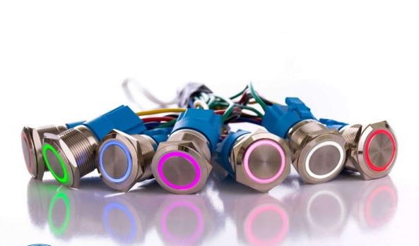 شستی استیل لحظه ای 220V AC / 24V DC سایز 16 میل JBH