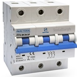 کلید مینیاتوری 3 پل 10K پارس فانال مدل PFN - MCB / 3P C /10KA