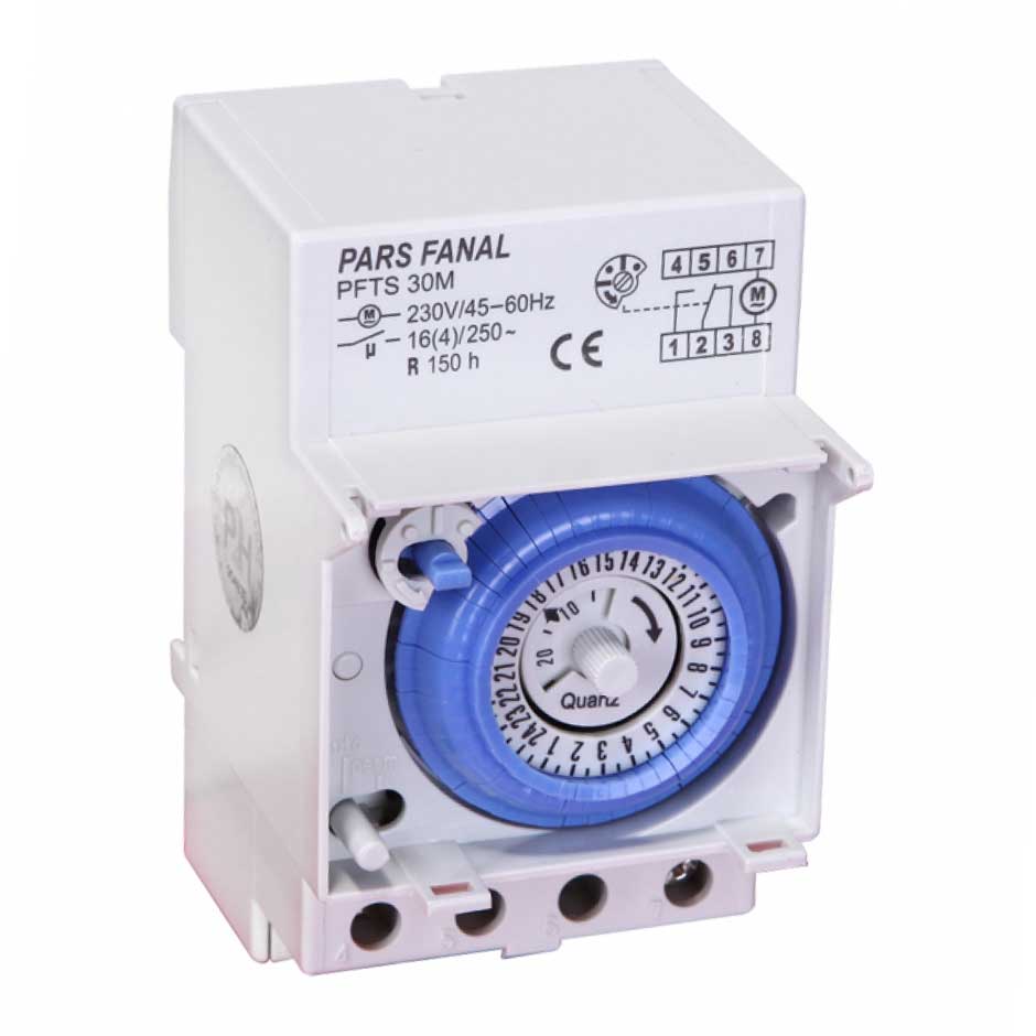 تایمر تابلویی ذخیره دار 15 دقیقه ای پارس فانال مدل PFTS-388 WITH BOX