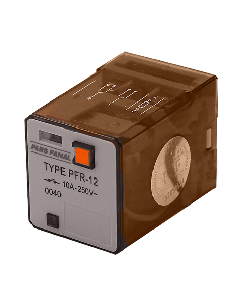 رله شیشه ای دو کنتاکت پارس فانال مدل PFR-12